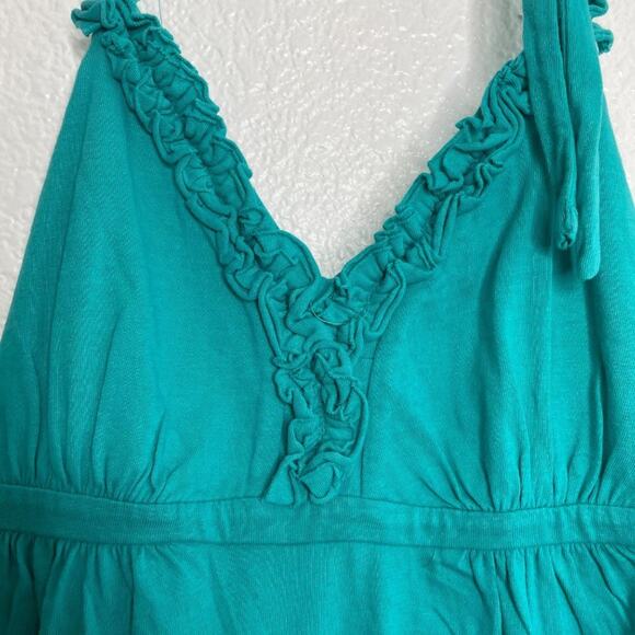 Express Womens Top Size XS Sleeveless Blue Halter V-Neck Casual Blouse - Picture 10 of 11